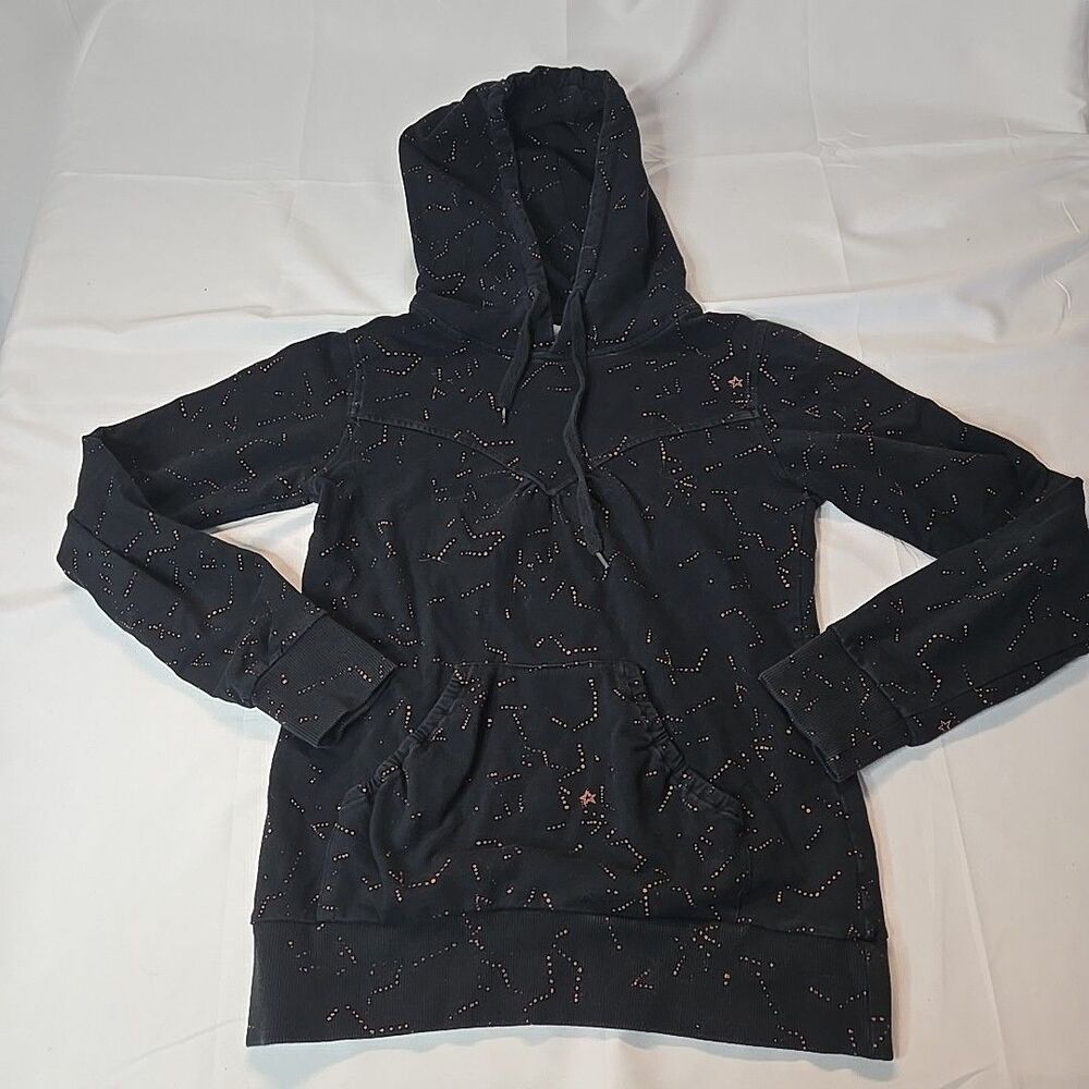 Nikita Hoodie Men's Constellation Pullover M Black Orange Grunge Streetwear